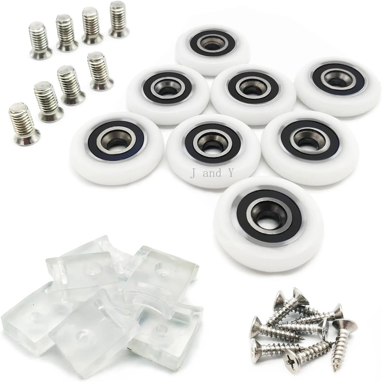 8 Pcs 19/20/23/24/25/26/27/28/29mm Shower Door Wheel Shower Enclosure Runners Rollers Cubicle Wheels