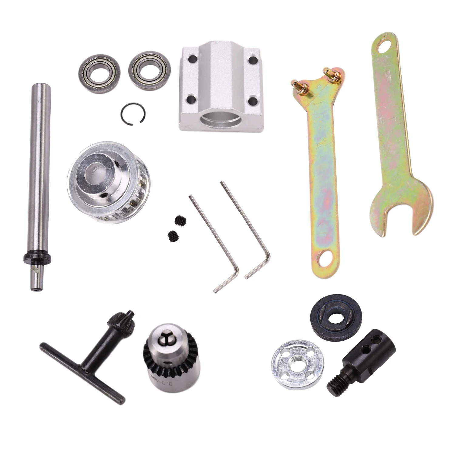 

No Power Diy Woodworking Cutting Grinding Spindle Trimming Belt Jto Drill Chuck Set Small Lathe Accessories For Table Saw