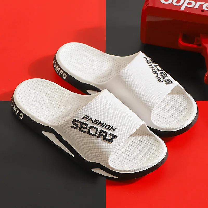 Summer Shower Slippers Outside Flip Flops Women Indoor Home Mute Shoes EVA Shoes Cloud Slides Couple Non-slip Casual Sandals 6