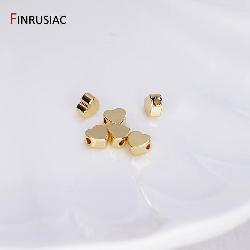 DIY 수제 팔찌 목걸이에 대한 5mm 골드 도금 하트 비즈 스페이서 비즈 액세서리 만들기 도매