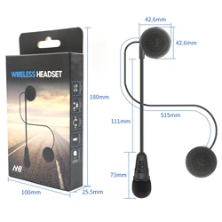 Motorcycle Intercom Helmet Interphone Headset Wireless Handsfree Call Kit Stereo Headphone Music Player Speaker Rechargeable