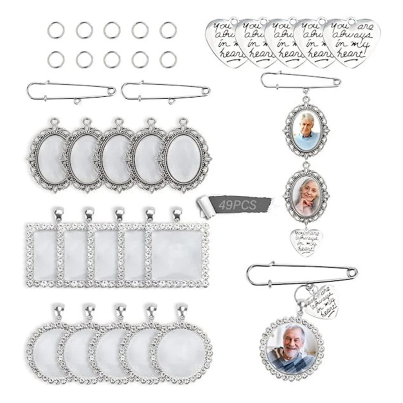 

Wedding Bouquet Photo Charm Diy Pin Making Lace Frame Wedding Charm Brooch