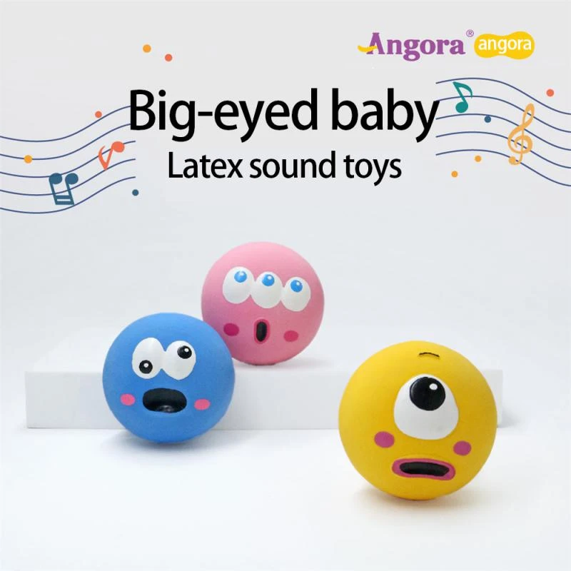 Pet Dog Puppy Ball New Cute Cartoon Big Eyeball Dog Sounds And Chews