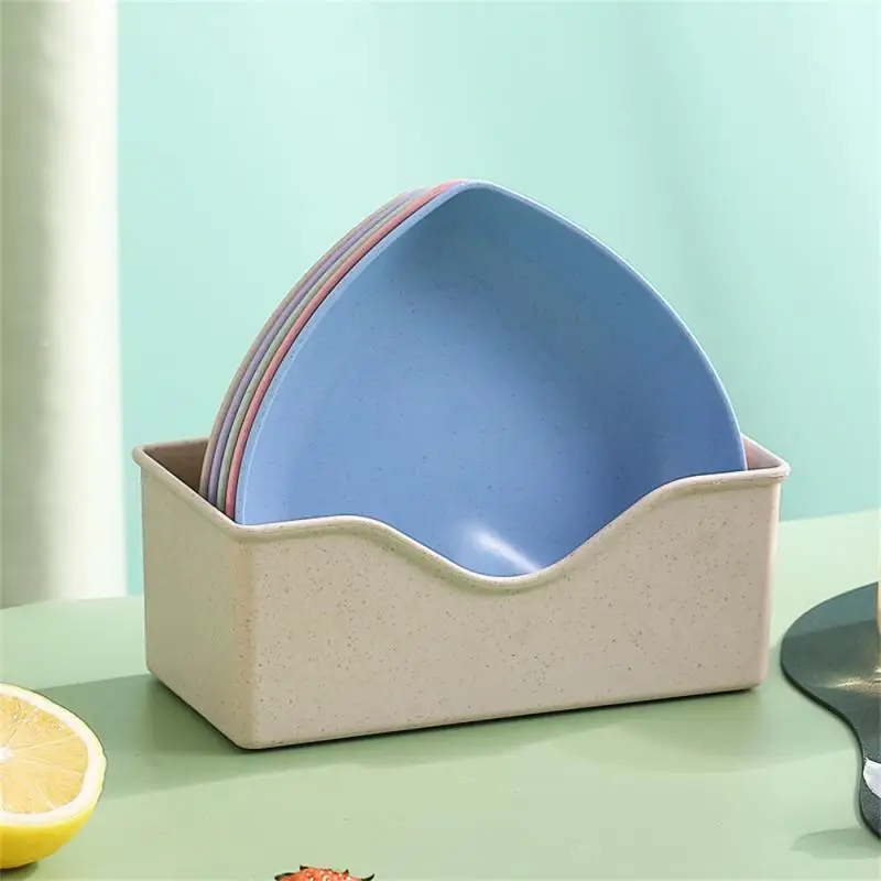 Creative Multi-function Small Dish Fruit Dish Save Space No Fading Kitchen Set Food Grade Classification Portable Smooth Heart