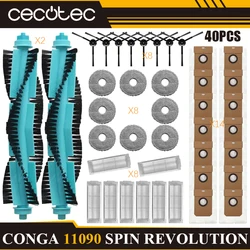 Cecotec Conga Enhanced Cleaning Kit: Main Brush, Side Brush, HEPA Filter, Mop, Dust Bag Replacement Set (40PCS)