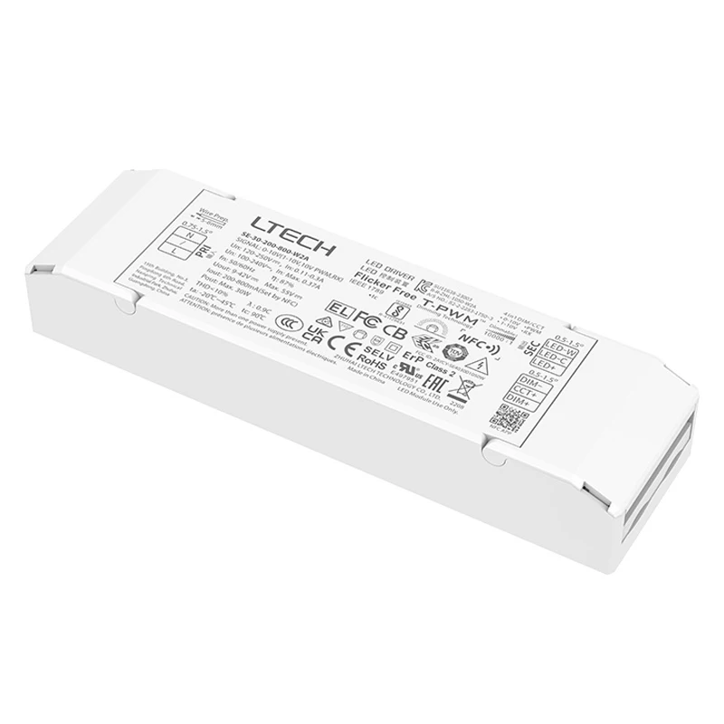 

12W 100mA-500mA 20W 100-700mA 30W 200mA-800mA 40W 300mA-1050mA NFC CC CCT Tunable White 0-10V LED Driver Lighting Transformer