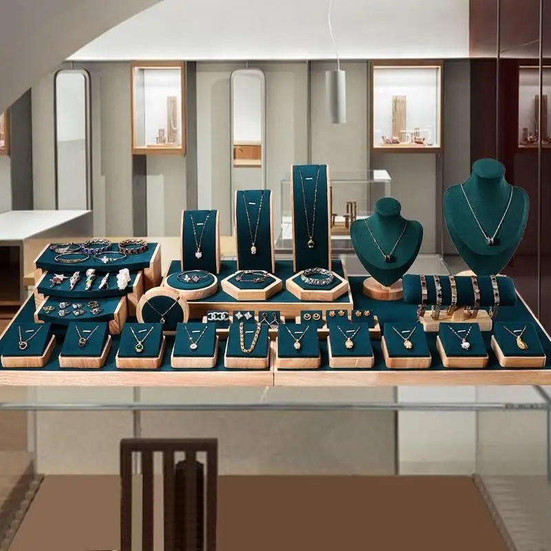 Jewelry sets shop display stand bracelet earrings ring necklace combination display stand counter window display props