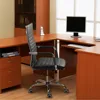 Ribbed Office Chair High Back PU Leather Executive Conference Chair Adjustable Swivel Chair with Arms, Black 1