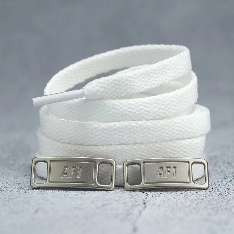 Nuovo Stile Af1 Lacci Delle Scarpe Fibbia Sneaker Lacci Delle Scarpe Accessori Per Scarpe Originali Af1 Bianco Nero Piatto Lacci Delle Scarpe Decorazi