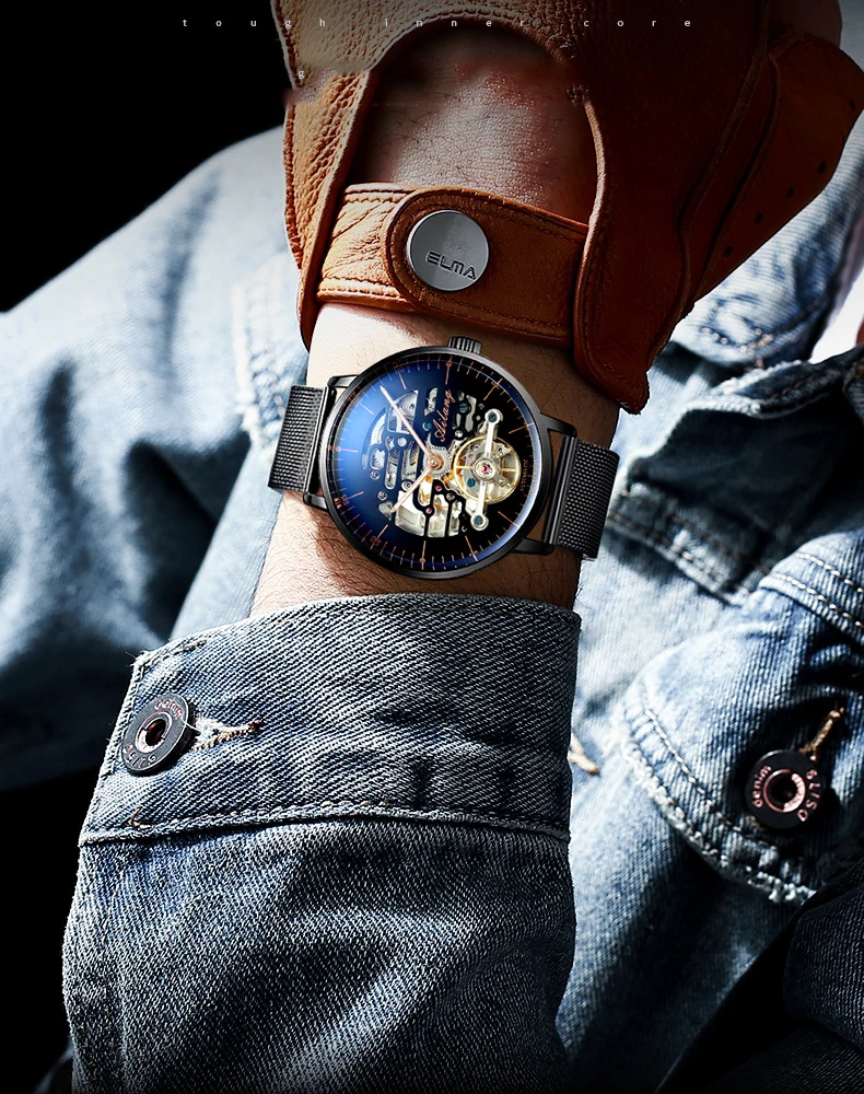 AILANG Nuovo di zecca, orologio meccanico alla moda per uomo, cinturino in pelle, impermeabile, luminoso, automatico, tourbillon_voghion.com