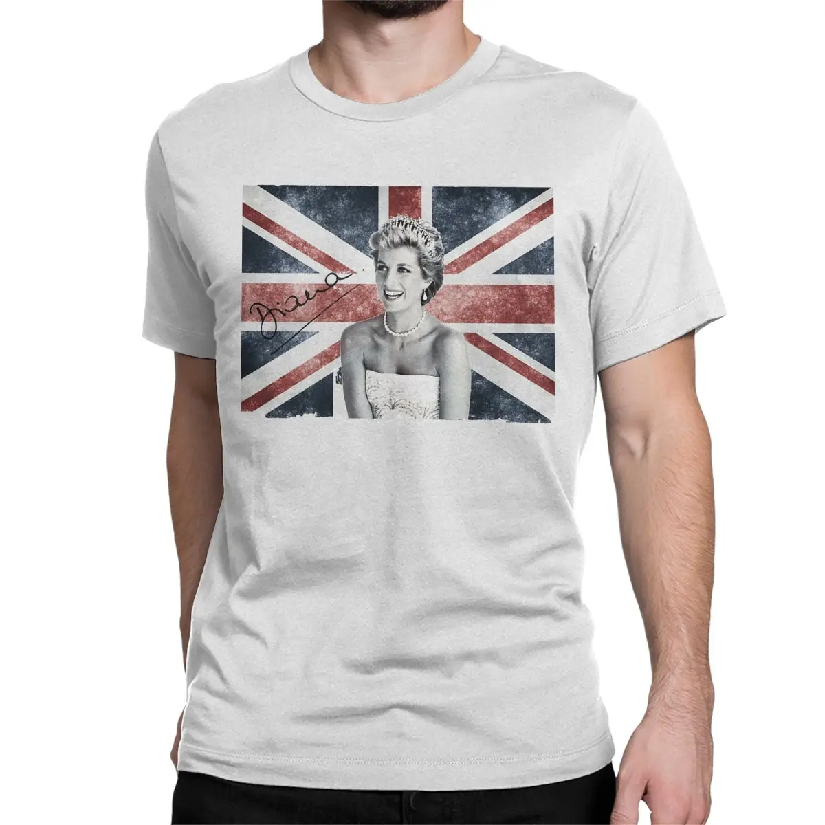 thumbnail image 1 of Camiseta vintage de la Princesa Diana de la Familia Real para hombre y mujer, cuello redondo, algodón puro, manga corta, tallas grandes, 1 of 7