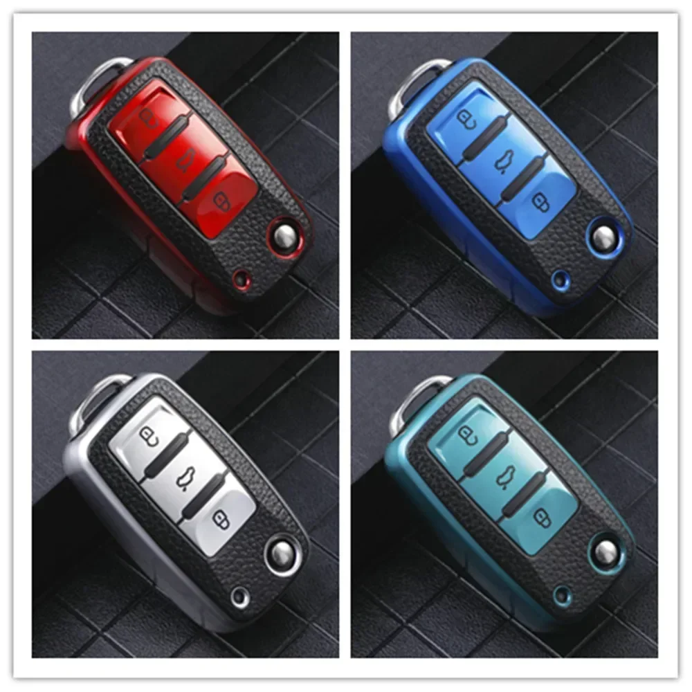 3 버튼 실리콘 자동차 키 커버 케이스 VW 골프 4 5 6 7 Bora Jetta POLO MK4 MK6 Bora Passat B5 B6 Superb Tiguan Beetle Shell