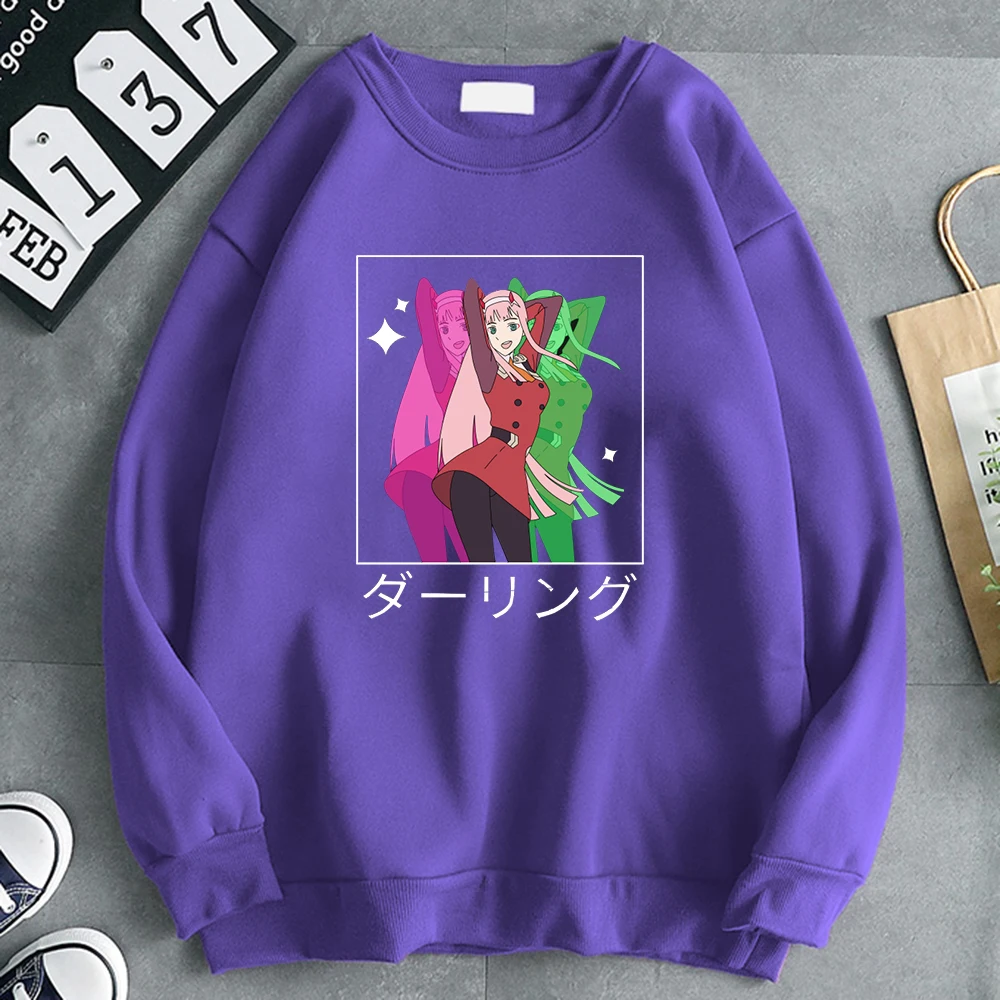 

Мужские пуловеры для танцев Zero Two Anime, уличная одежда, модная брендовая Толстовка для мужчин, Повседневная теплая одежда в стиле Харадзюку