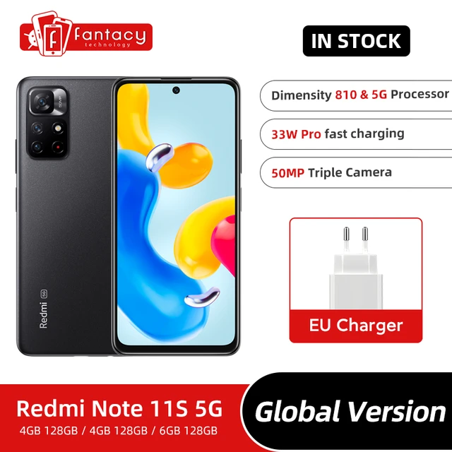 【World Premiere】Global Version Xiaomi Redmi Note 11S 5G Smartphone  Dimensity 810 NFC 33W Pro Fast Charging 50MP AI Triple Camera