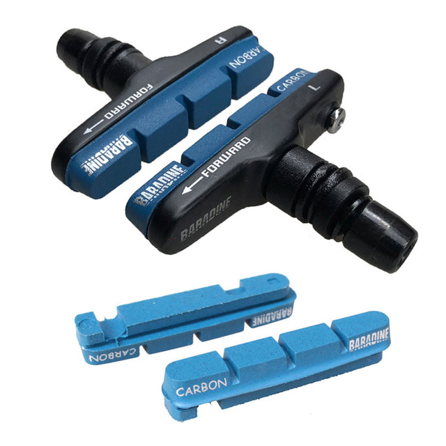 Carbon Rims V-Brake Blocks BMX Folding Bicycle Braking Pads Linear Pull Friction Wheel Brake Replaceable Inserts