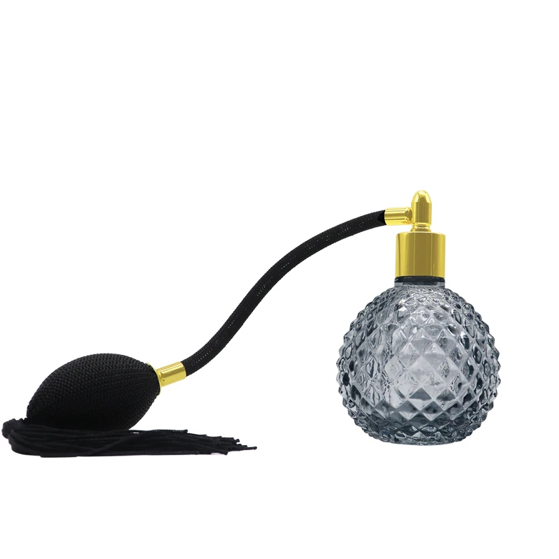100ml Crystal Art Vintage Style Empty Refillable Perfume Atomizer Long Tassel Spray Bitter Bottle With Air Bag Bar Tool