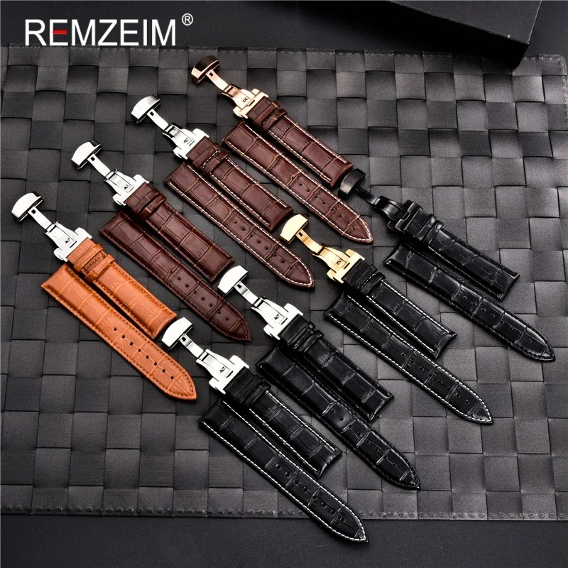 Luxury Calf Genuine Leather Watch Strap with Gift Box