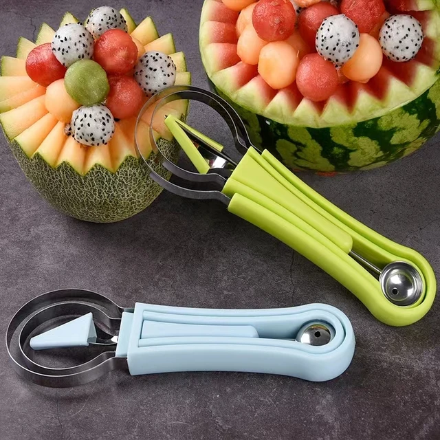 Watermelon Slicer Cutter Scoop Fruit Carving Knife Cutter Fruit Platter Fruit Dig Pulp Separator Kitchen Home Gadgets Tools 1