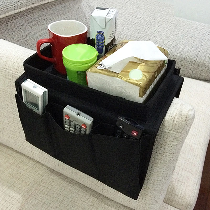 Sofa Armrest Storage Bags Large Size TV Remote Control Holder Sofa Bedside Hanging Tray Sofa Sundries Organizer Supplies 2