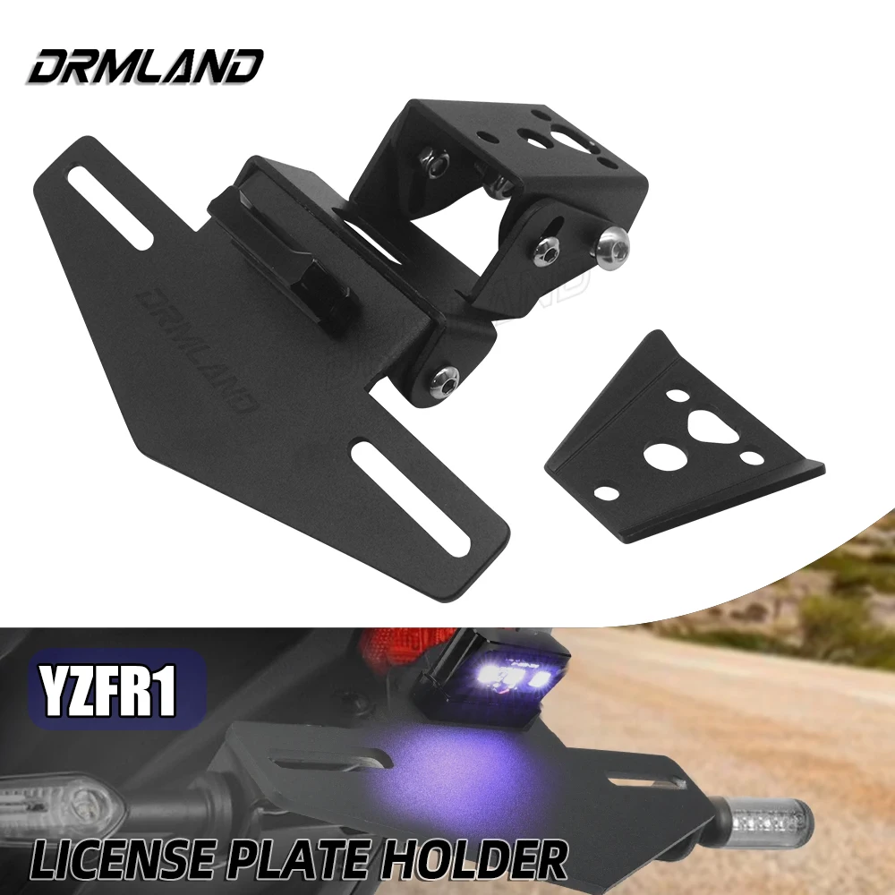 Aramox Fender Eliminator License Plate Holder With LED Light For Yamaha YZF-R6 2008-2019