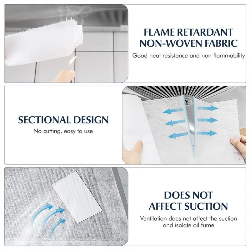 Cooker Hood Filter 1 Roll Range Kitchen Hood Filter Paper 10m