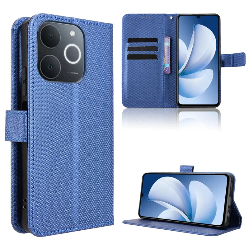 Elegant Leather Flip Wallet Case with Magnetic Closure