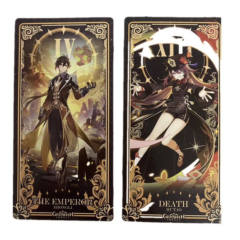 Game Genshin Impact Tarot Card Yae Miko Raiden Shogun Kaedehara Kazuha Playing Card Cosplay Props Anime Tarot anime cosplay cards anime cosplay props anime cosplay accessories 22 Pcs