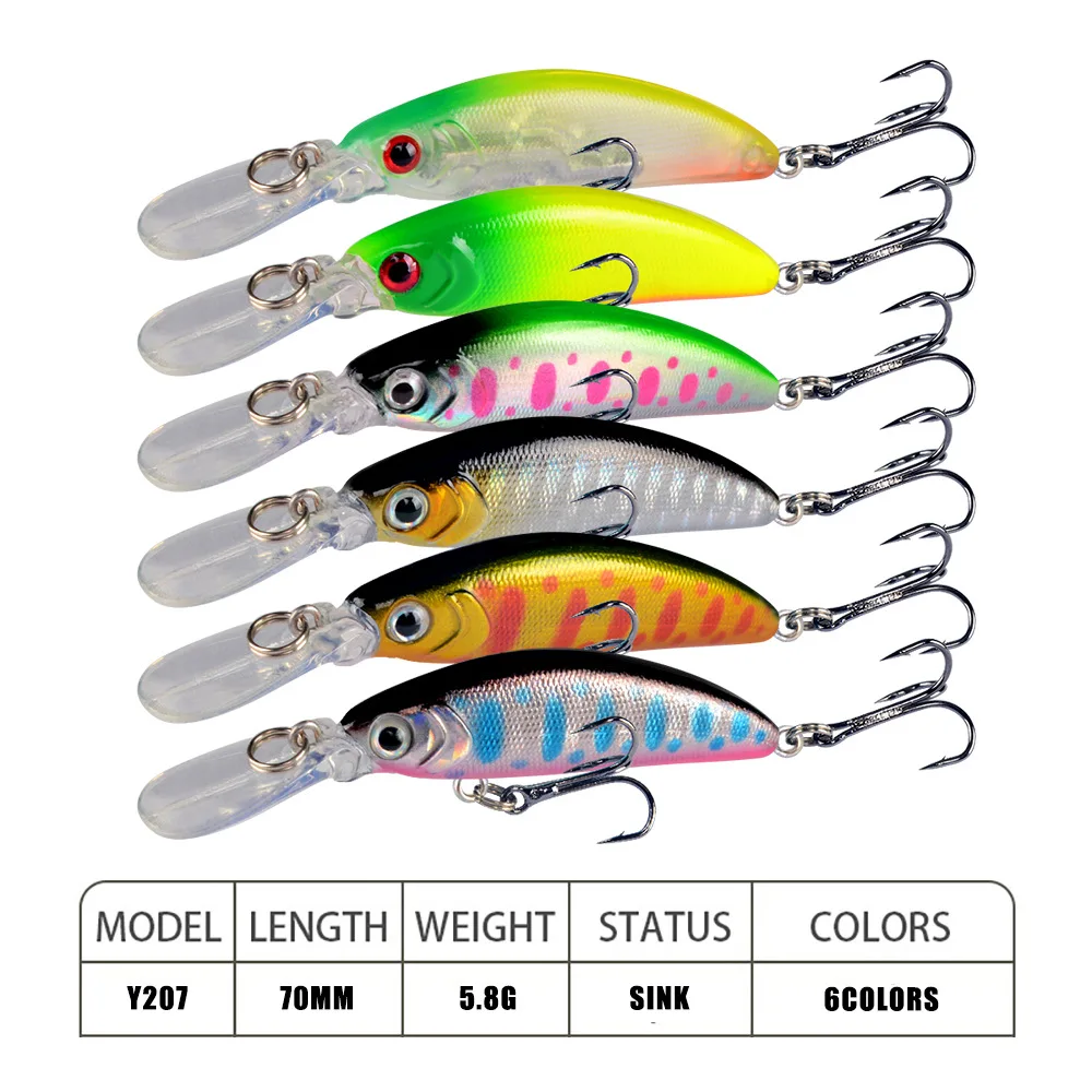 8 Pcs 50mm 6g Sinking Fishing Long Casting Wobbler Fishing Trout Bass  Swimbaiit Hard Bait Fishing Lures 9154