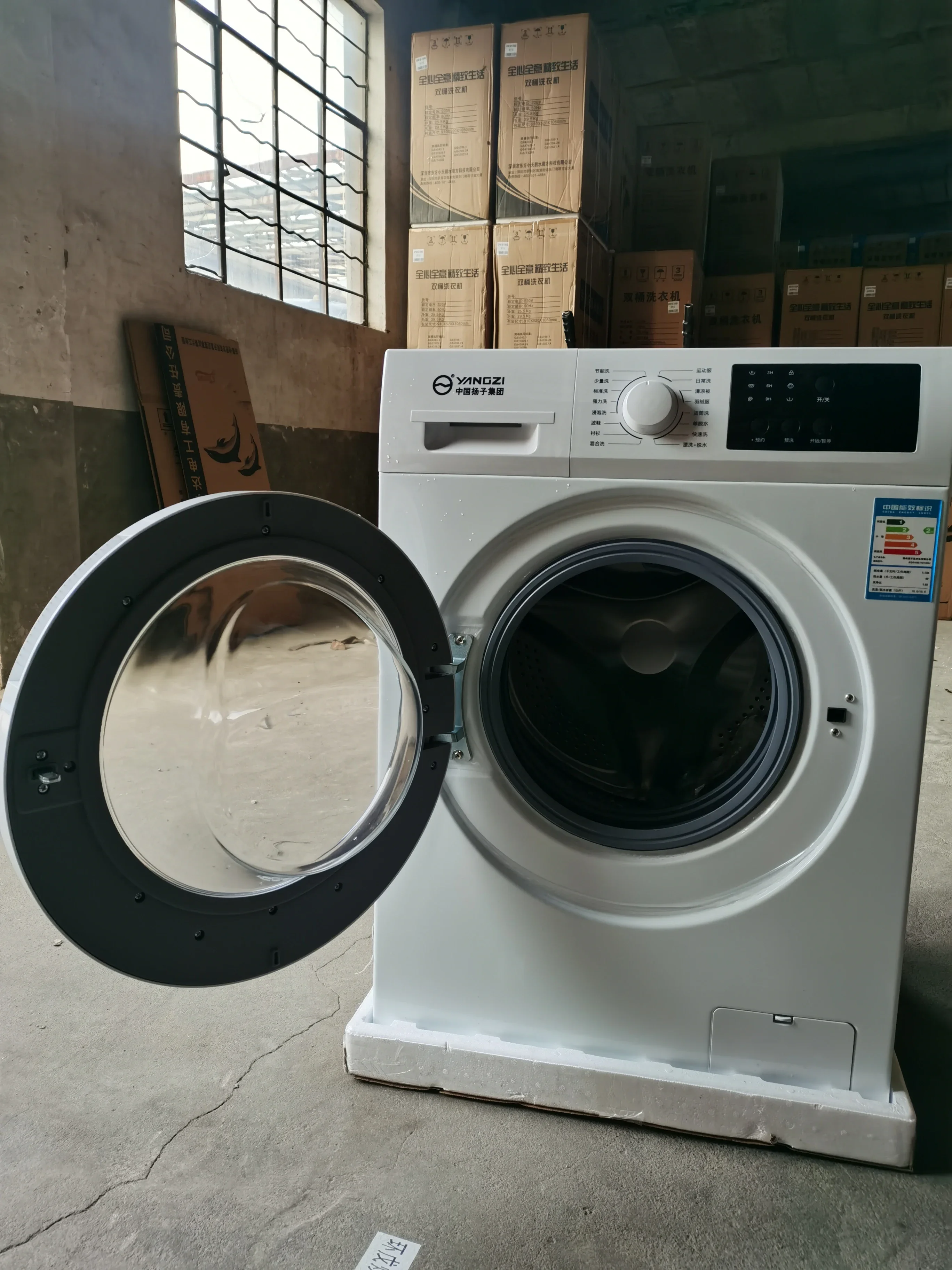10kg Home Use Automatic Front-Loading Drum Washing Machine Stainless Steel Housing 3