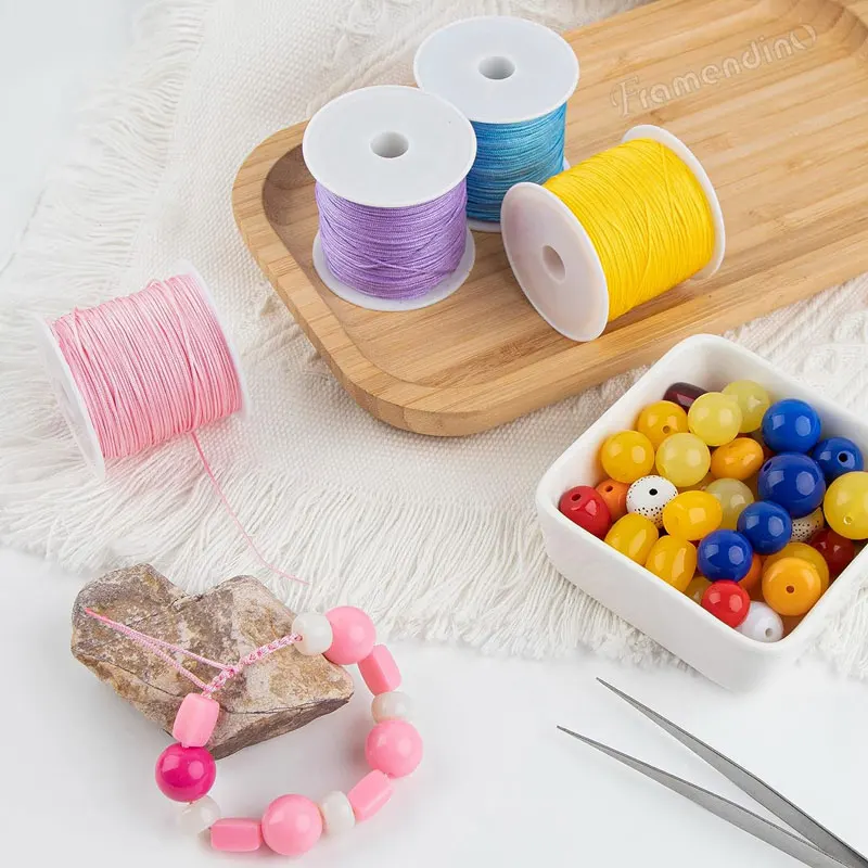 Handmade Braided Cotton Wax Cord Bracelet 0.8-3mm - Jewelry & Tag Hanging Rope – Buy The Best Products In The Online Store - Foto 9