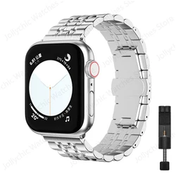 Stainless Steel Adjustable Bracelet for Smartwatch - Premium Replacement Band (Silver - Tool)