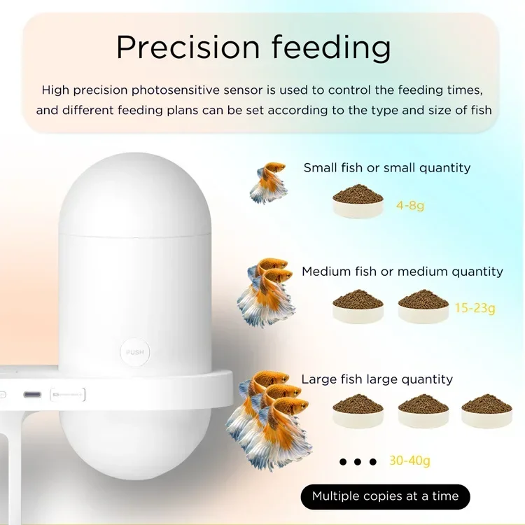 Automatic Fish Tank Feeder with Camera Aquarium Fish Tank Feeder Timing Quantitative Visual Intelligent Feeder