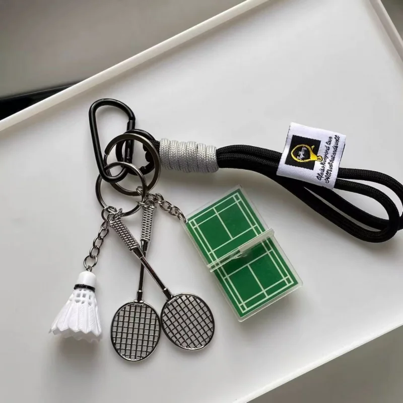 Badminton Tennis TableTennis Keychain Souvenir Sports Bag Pendant 3D Acrylic Gift