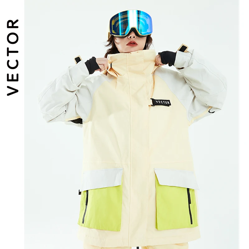 Winter Jacket Ski Jacket Women Ski Pants VECTOR Ski Suit Set Women Man Winter Jackets and Pants Warm Waterproof Jackets Pants Outdoor Ski Bike Camping