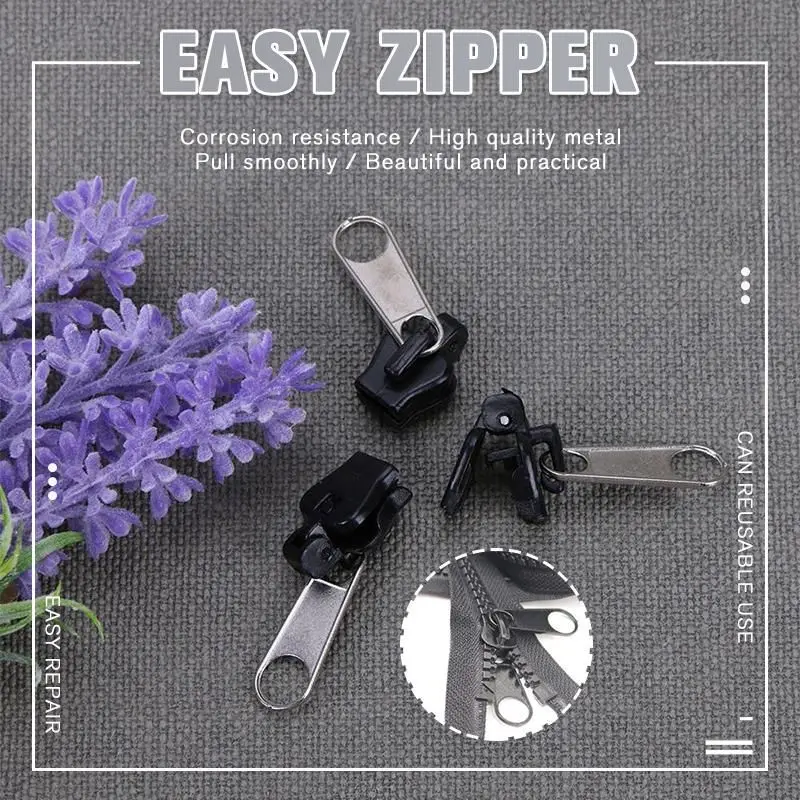 6/12Pcs Fix Zip Puller, Zip Slider Repair Instant Kit, Fix Zipper Removable  Rescue Replacement Pack, Instant Zipper Replacement Set, for Coats Jacket/