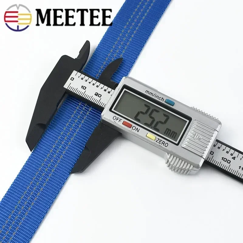 Sangle En Nylon 10 Mètres X 50 Mm - Rouleau Blanc, Pour Bricolage, Sac à Dos, Réparation Équipement (Épaisseur 1.1 Mm)