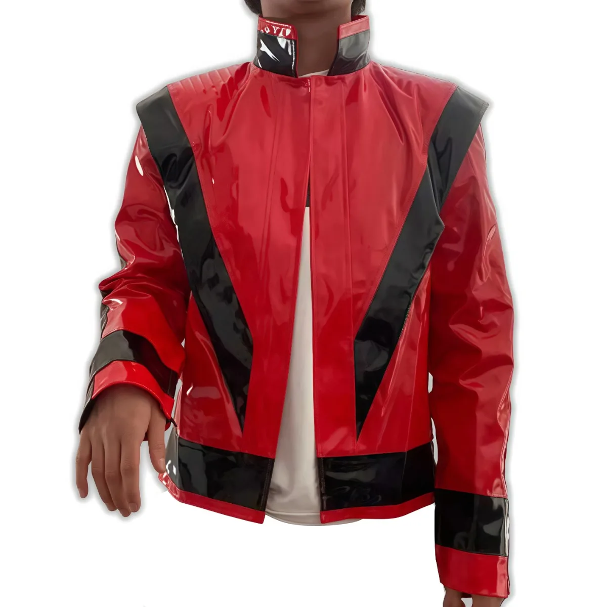 Rare MJ Michael Jackson Red PU Leather This is it Thriller