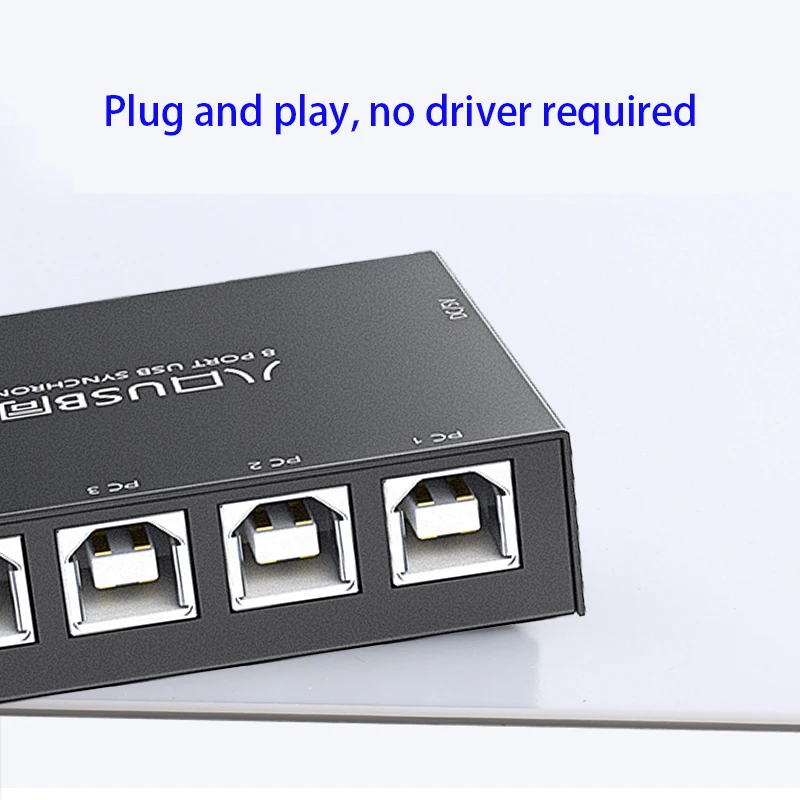 Interruptor de Rede Síncrono Usb Adaptador de Controlador Síncrono Kvm Extender Live Screen Splitter Portas - Imagem 6