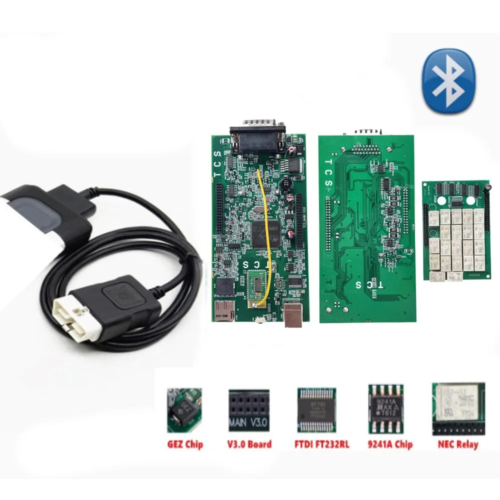 

DS150 V3 9241 New VCI 150E CDP TCS with Bluetooth dual board with Bluetooth