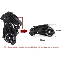 Nouvelle poussette double pliable et multifonctionnelle 2026, transformable en vélo léger pour bébé. Expédition dans l'UE 4