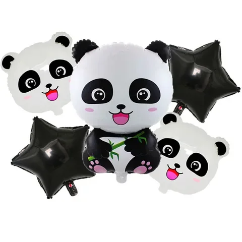 

Panda Themed Birthday Party Decorations Number Foil Balloons Jungle Panda Birthday Balloon Baby Shower Kids Toys Helium Ballons