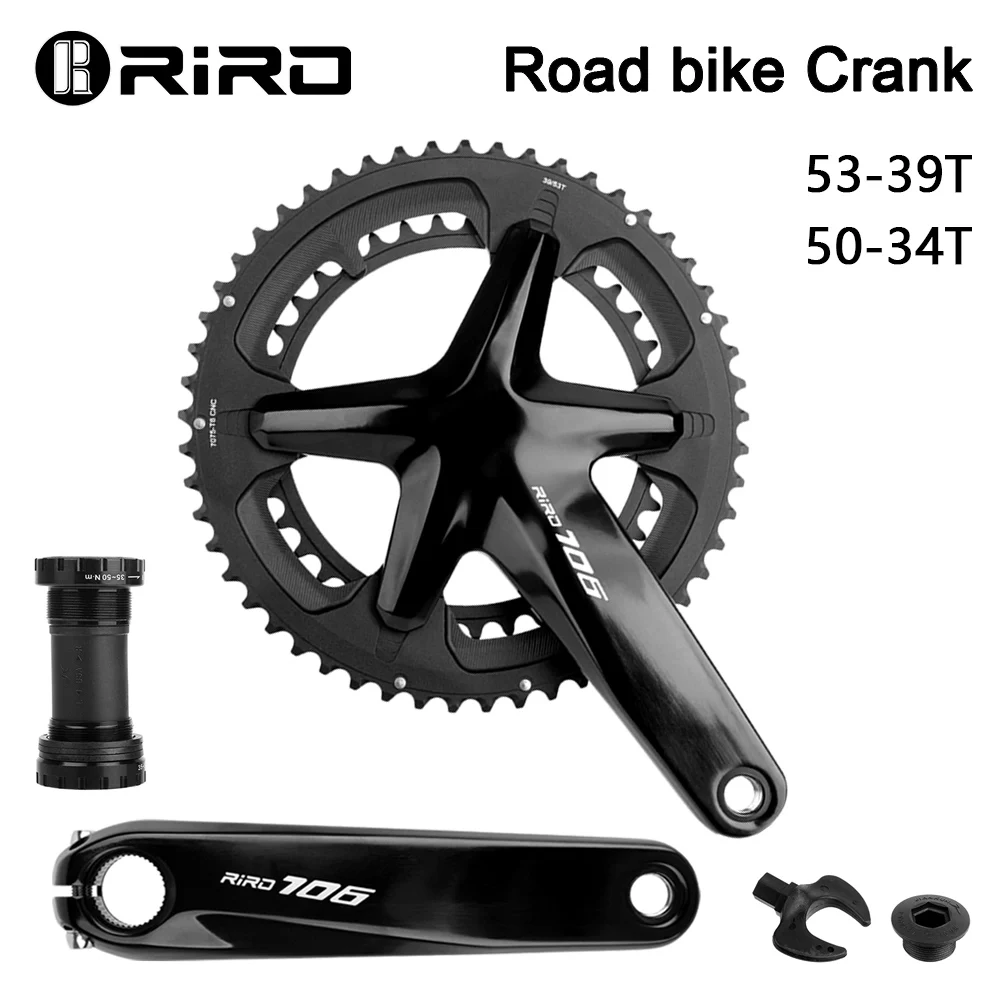 RIRO Road Bike Integrated Crankset Crank Arms For Bicycle Hollowtech