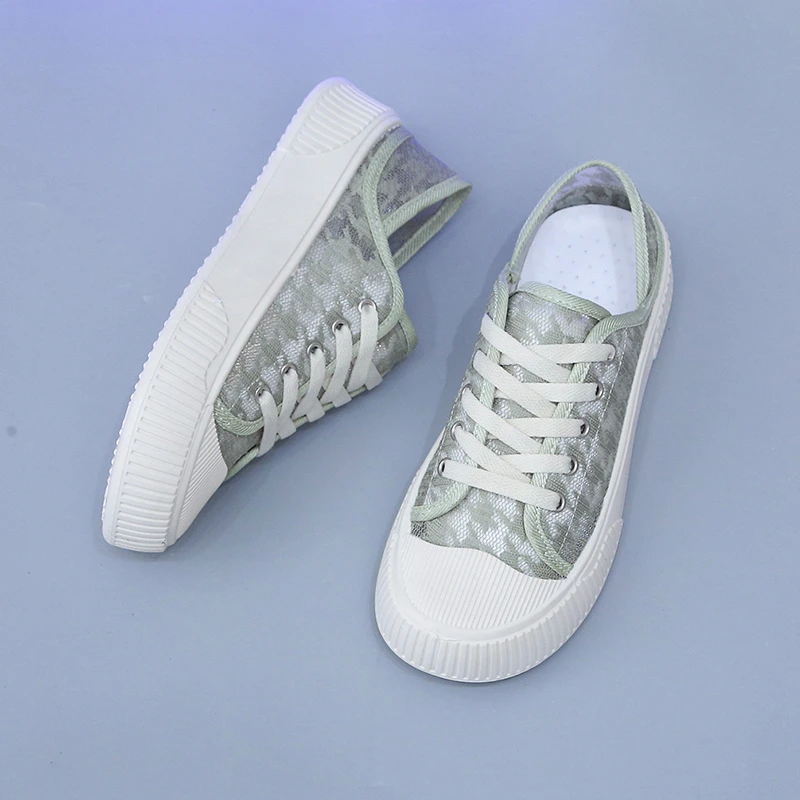 

Women's Summer Breathable Hollow Pattern Casual Sports Shoe Non-slip Thickened Sole Vulcanized Shoes for Girls Students