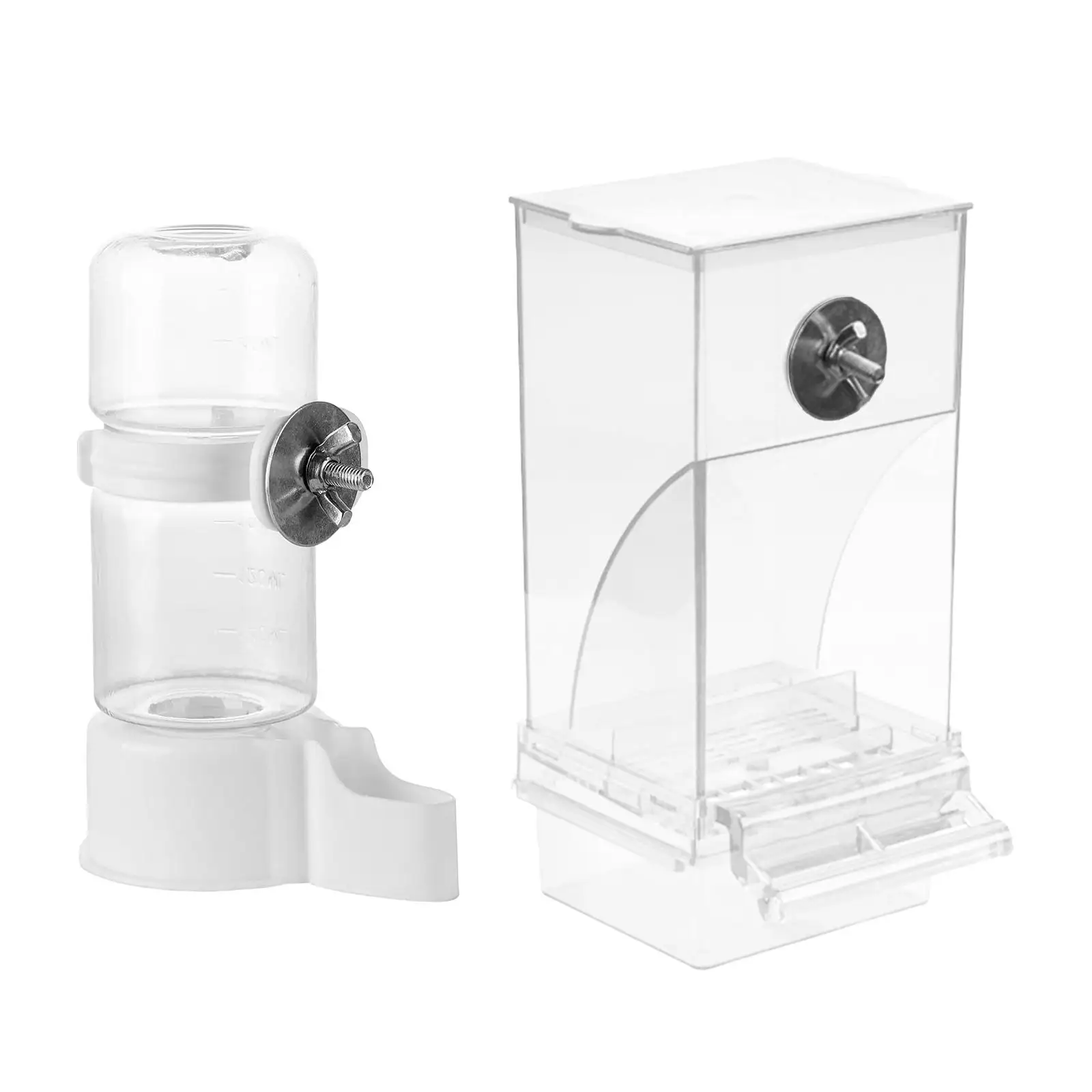 Bird Feeders and Waterer Clear Viewing Cage Accessory Food Dispenser for Canary Finch Cockatoo Cockatiel Lovebirds Budgies Bird Feeders and Waterer Clear Viewing Cage Accessory Food Dispenser for Canary Finch Cockatoo Cockatiel Lovebirds Budgies