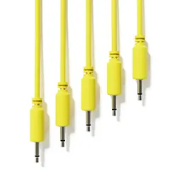 Vibrant Eurorack Mono Patch Cables - 5 Pack, Orange Pink - 30 cm - 11.81 inch (Yellow)