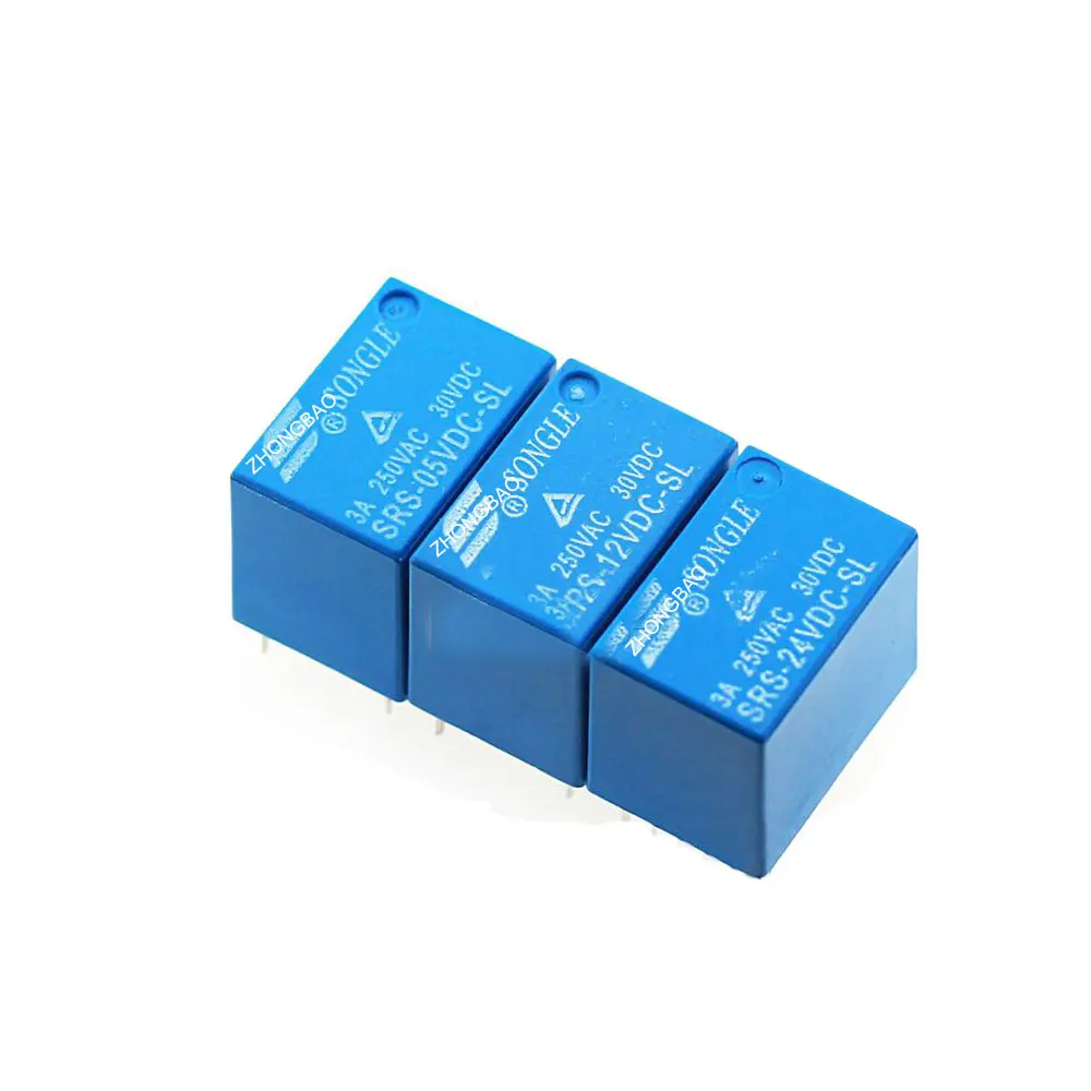 

5pcs circuit board DIY Srs-05 12 24 vdc-sl sh one group conversion 6-pin 4100 series relay 3A for household appliances