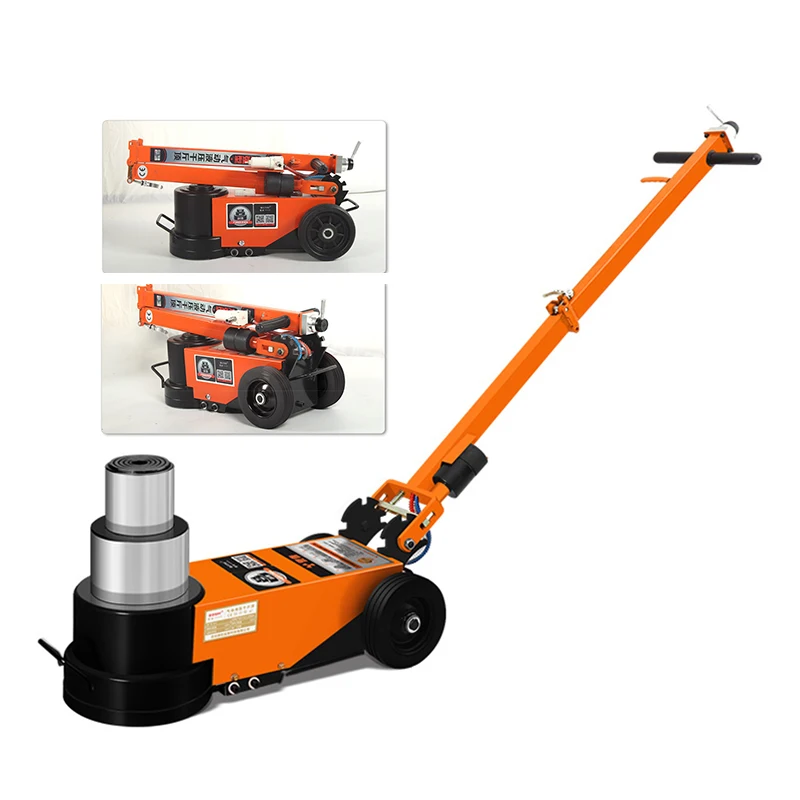 30T Pneumatic Jack New V Big Car Hydraulic Thousand Gold Top Double Section Auto Repair Lift Tool 3