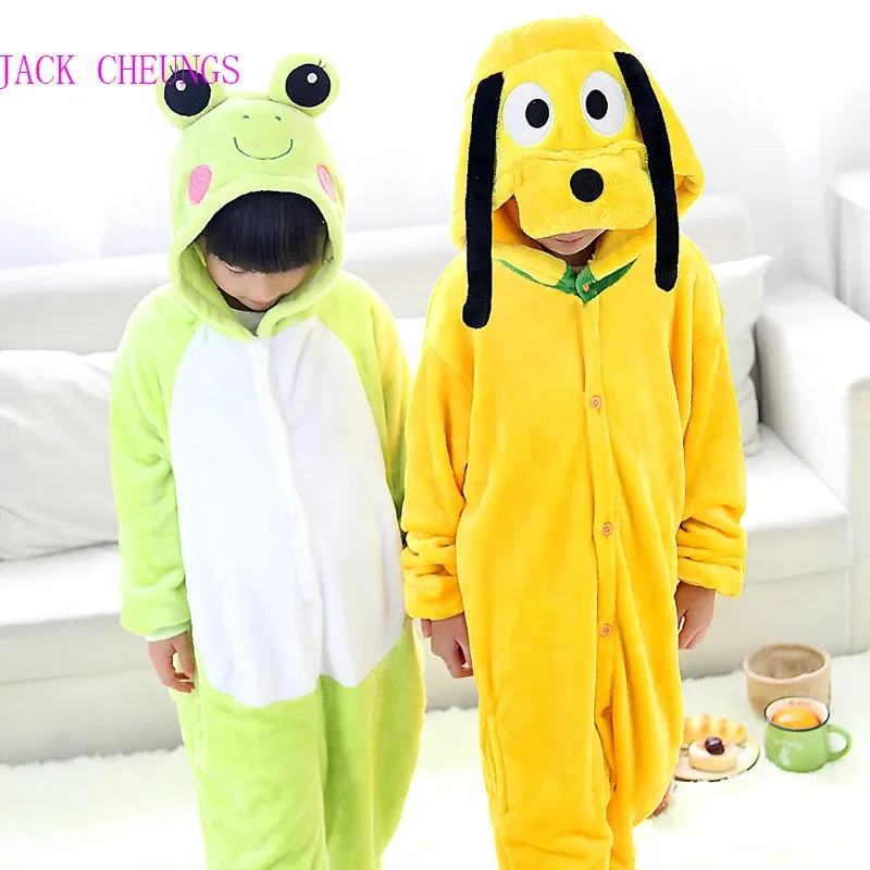 Panda Kigurumi Onesies Pajamas Children Cosplay Elephant Pijama Penguin Jumpsuit Pig Dog Halloween Dress