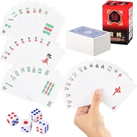 Mahjong Cards Playing Cards Chinese Mah Jongg American Majhong Games  Poker Mahjong Playing Cards with 4 Dices HomeTable Game 1