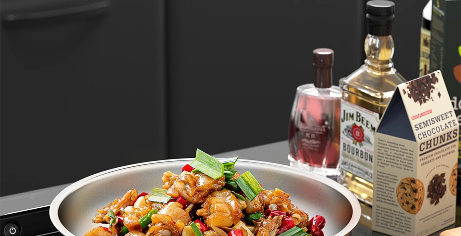 Sfed26b9056ff4ed38b8dd97273796552E Titanium Fry Pan Non-stick Pan 24/26cm Fried Steak Pot Chinese Wok Kitchen Cookware Gift Electromagnetic Furnace General Mallzona